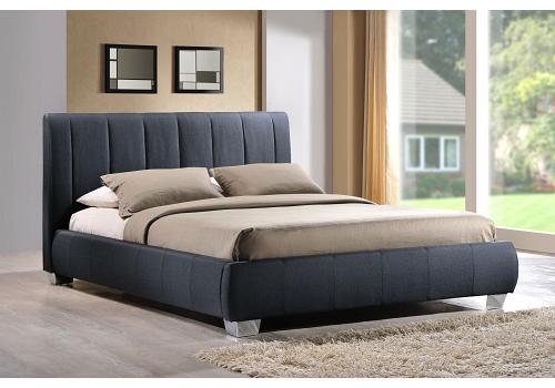 5ft King Size Braun Linen Fabric Upholstered Grey Bed Frame 1